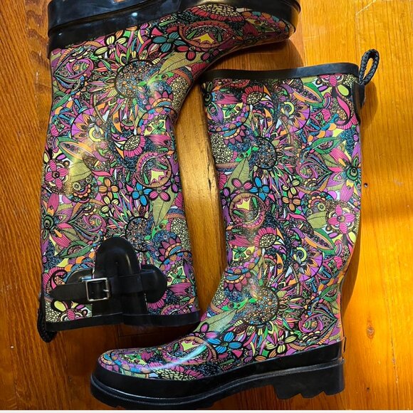 WOMENS SAKROOTS RAIN BOOTS SIZE 8 - Picture 1 of 5